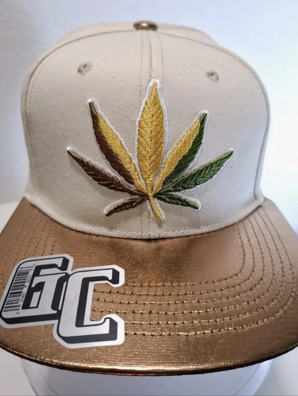420 Hat Marijuana Leaf Embroidered Mens Snapback By GC design NWT